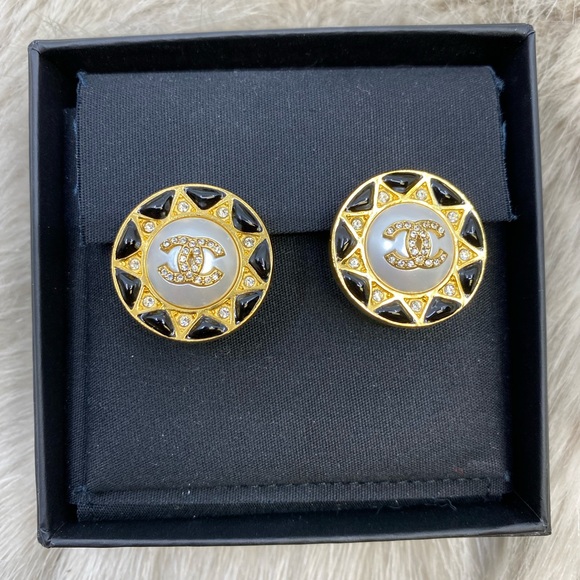 CHANEL Jewelry - SOLD Chanel Pearl Sun Clip-On Earrings